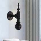 Metallic Matte Black Wall Lighting Pipe Design 1 Light Vintage Style Wall Lamp for Bedroom