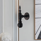 Metallic Matte Black Wall Lighting Pipe Design 1 Light Vintage Style Wall Lamp for Bedroom