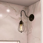 Metal Cylinder/Hexagonal Engaged Wall Lamp Farm 1 Lamp Restaurant Wall Mount Fixture in Black