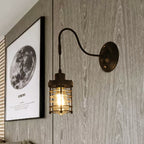 Metal Cylinder/Hexagonal Engaged Wall Lamp Farm 1 Lamp Restaurant Wall Mount Fixture in Black