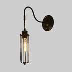 Metal Cylinder/Hexagonal Engaged Wall Lamp Farm 1 Lamp Restaurant Wall Mount Fixture in Black