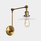 Saucer Living Room Wall Light Rustic Style Prism Glass 1 Light Black/Silver/Bronze Wall Lamp