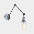 Saucer Living Room Wall Light Rustic Style Prism Glass 1 Light Black/Silver/Bronze Wall Lamp
