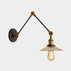 Saucer Living Room Wall Light Rustic Style Prism Glass 1 Light Black/Silver/Bronze Wall Lamp