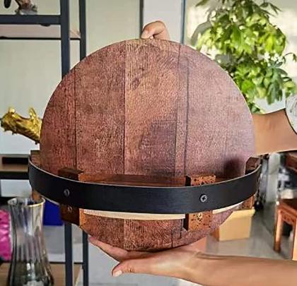 Bourbon Whiskey Barrel Shelf - Rustic Bar Accessories