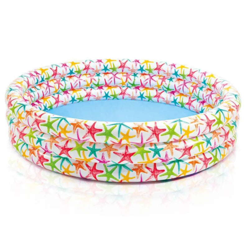 Inflatable Kids Pool with Colorful Starfish Design