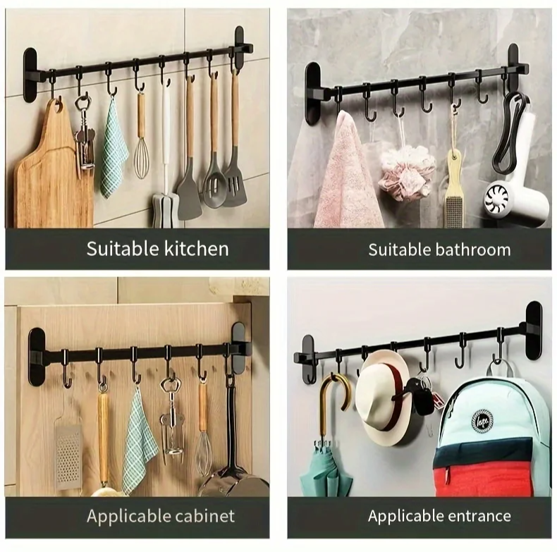 CookEase Kitchen Wall Shelf – Multifunctional Organizer for Lids, Spatulas & Kitchen Utensils