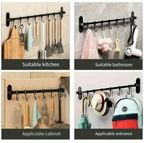 CookEase Kitchen Wall Shelf – Multifunctional Organizer for Lids, Spatulas & Kitchen Utensils