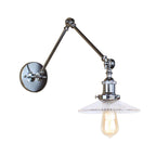 Saucer Living Room Wall Light Rustic Style Prism Glass 1 Light Black/Silver/Bronze Wall Lamp