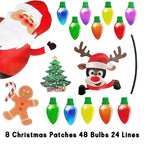 Christmas Magnet Decor | Reflective Light Bulb Magnets | For Car, Refrigerator & Metal Surfaces