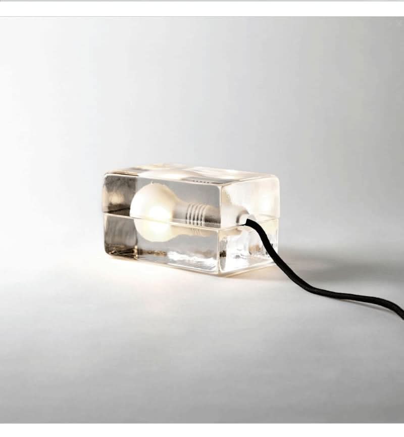 Glass Block Table Lamp with G9 Socket