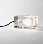 Glass Block Table Lamp with G9 Socket