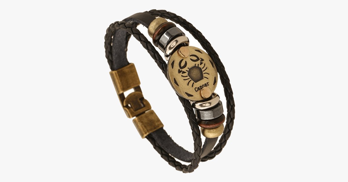 Zodiac Bracelet - Gallstone Leather Bracelet - Available for all zodiac signs