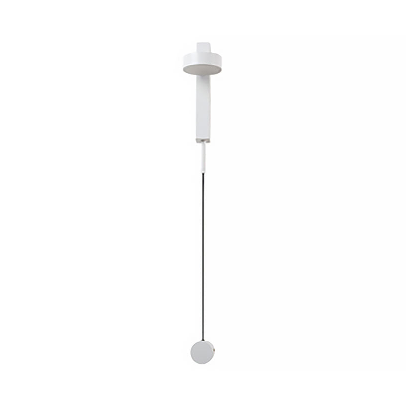 Modern simple drum shade wall light metal LED wall light for the bedroom in white/warm light