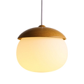 Nordic Wood Glass Pendant Light – Modern Design