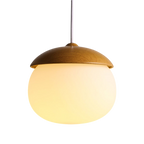 Nordic Wood Glass Pendant Light – Modern Design