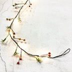 Rattan Fruit Copper Wire Decoration 20 Light Battery String Lights