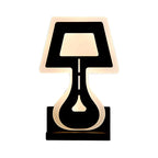 Modern LED Wall Lamp with Acrylic Shade Black/White Desk Lamp Shapes Wall Lighting in Warm/White Light