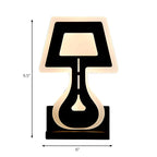 Modern LED Wall Lamp with Acrylic Shade Black/White Desk Lamp Shapes Wall Lighting in Warm/White Light