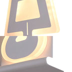 Modern LED Wall Lamp with Acrylic Shade Black/White Desk Lamp Shapes Wall Lighting in Warm/White Light