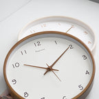 Simple analog solid wood wall clock for home – timeless and elegant!