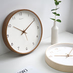 Simple analog solid wood wall clock for home – timeless and elegant!