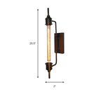 Metallic Linear Small Wall Lamp 1 Light Modern Stylish Wall Light in Black for the Front Door
