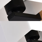 White Umbrella Wall Light with Black Base 1 Light Modern Style Milk Glass Wall Light for the Living Room