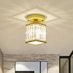 CrystalLuxe – Black-Golden Crystal Ceiling Lamp