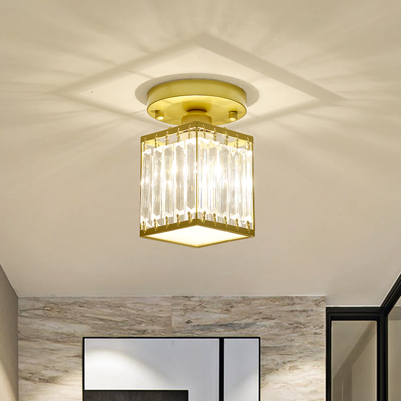 CrystalLuxe – Black-Golden Crystal Ceiling Lamp
