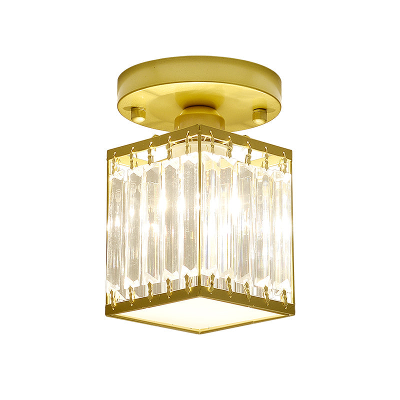 CrystalLuxe – Black-Golden Crystal Ceiling Lamp