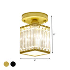 CrystalLuxe – Black-Golden Crystal Ceiling Lamp
