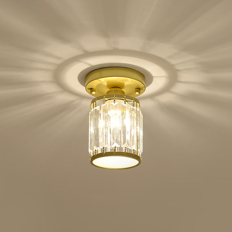CrystalLuxe – Black-Golden Crystal Ceiling Lamp