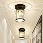 CrystalLuxe – Black-Golden Crystal Ceiling Lamp