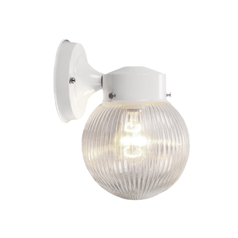 Prismatic Glass Global Wall Light Modern 1 Light Black/White Wall Mounted Lighting Fixture for Hall