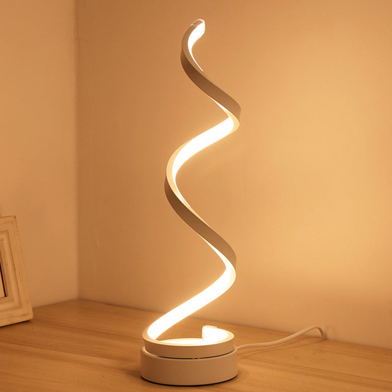 SpiraLuxe – Modern LED Table Lamp with Spiral Design