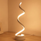 SpiraLuxe – Modern LED Table Lamp with Spiral Design