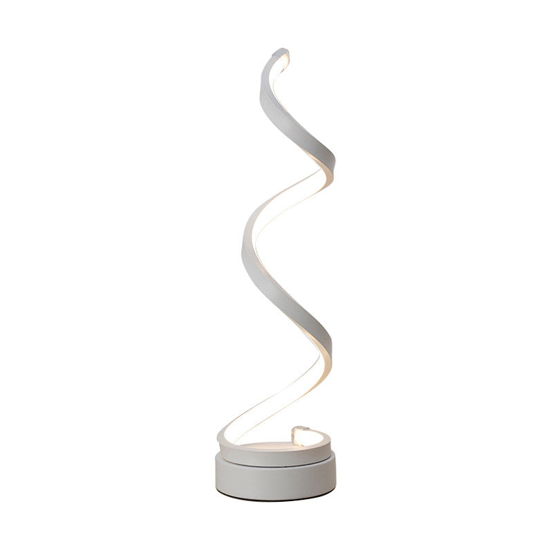 SpiraLuxe – Modern LED Table Lamp with Spiral Design