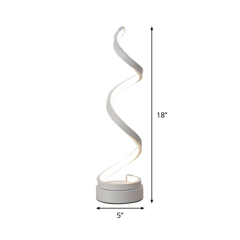 SpiraLuxe – Modern LED Table Lamp with Spiral Design