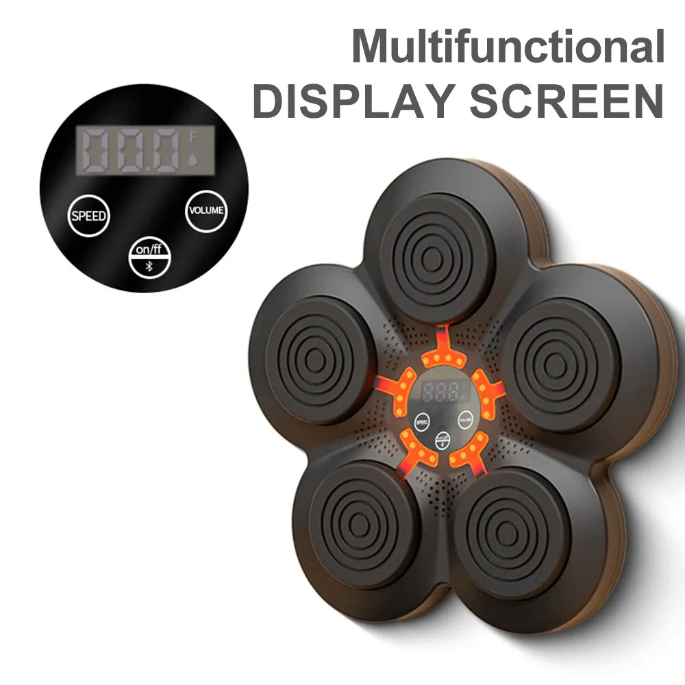 RhythmBox Wall Trainer – Smart Bluetooth Boxing Machine with Music & LED Reaction