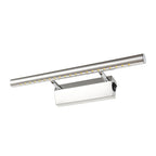Modern Style Cylinder Vanity Wall Sconce Metallic 10"/16" W LED Bathroom Wall Light in Chrome, Warm-/White Light
