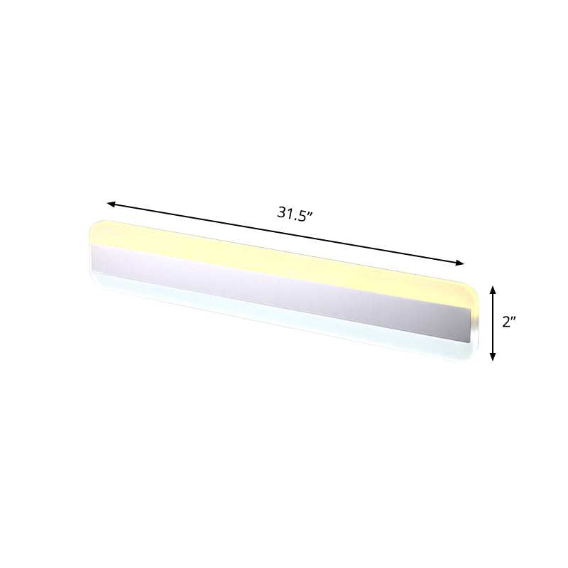 31.5"/39"/47" Width linear makeup mirror light modern acrylic LED bathroom light above the mirror with reflector