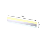 31.5"/39"/47" Width linear makeup mirror light modern acrylic LED bathroom light above the mirror with reflector