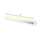 31.5"/39"/47" Width linear makeup mirror light modern acrylic LED bathroom light above the mirror with reflector