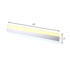 31.5"/39"/47" Width linear makeup mirror light modern acrylic LED bathroom light above the mirror with reflector