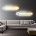 LED Bathroom Mirror Light with Oblong Acrylic Shade White Wall Sconces in Warm/White Light, 12"/18"/20" Wide