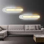 LED Bathroom Mirror Light with Oblong Acrylic Shade White Wall Sconces in Warm/White Light, 12"/18"/20" Wide