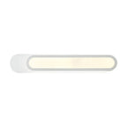 LED Bathroom Mirror Light with Oblong Acrylic Shade White Wall Sconces in Warm/White Light, 12"/18"/20" Wide