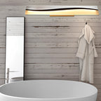 Acrylic Rectangular Makeup Mirror Lamp Simple 16"/19.5"/23" Width LED Bathroom Light over Mirror in Warm/White, Water and Fog Resistant