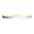 Wavy LED Bathroom Light Acrylic Single Light Minimalism Anti-Fog Makeup Mirror Light in Warm/White, 16"/19.5" Wide